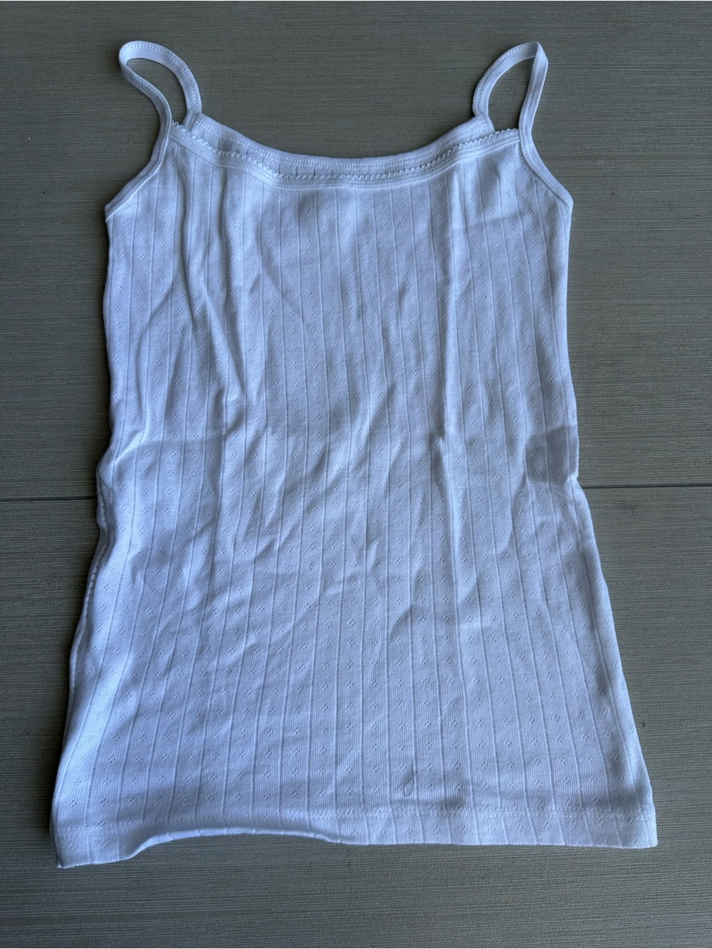 Women's Ribbed White Camisole Tank Top